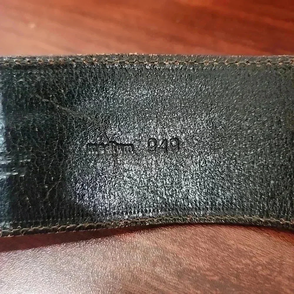 WOMENS Vintage Leather Big buckle belt